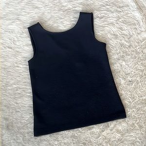 Ann Taylor NWT Petite Sleeveless Stretchy Navy Shirt